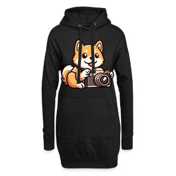 Dog Photography Photo Pup Baby Outfit - Hoodie Dress - black - Front