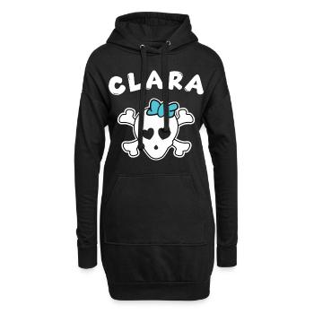 Piratin Clara Design für Mädchen und Frauen - Hoodie-Kleid - Schwarz - Vorne