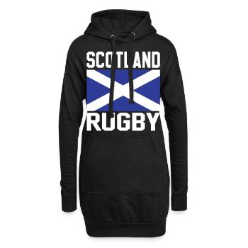 Rugby Schottland - Hoodie-Kleid - Schwarz - Vorne