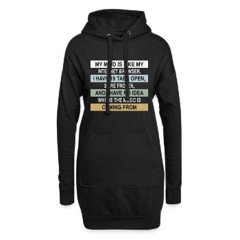 Meme Geschenkidee Nerd Geschenk Internet Lustig - Hoodie-Kleid - Schwarz - Vorne