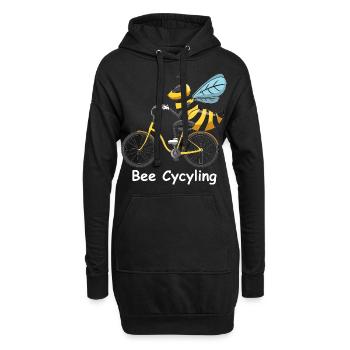 Abeille Abeille cycliste Abeille cycliste abeille miel - Sweat-shirt à capuche long Femme - noir - Devant