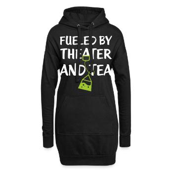 Schauspieler Theater Schauspielerin Bühne Musical - Hoodie-Kleid - Schwarz - Vorne