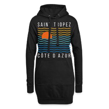 Saint Tropez Cote D´Azur Summer - Hoodie-Kleid - Schwarz - Vorne