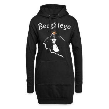 Bergziege Laufen - Hoodie-Kleid - Schwarz - Vorne