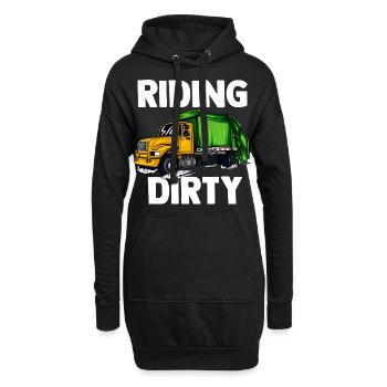 Garbage Man Cadeau Garbage Collection Waste Profession - Sweat-shirt à capuche long Femme - noir - Devant