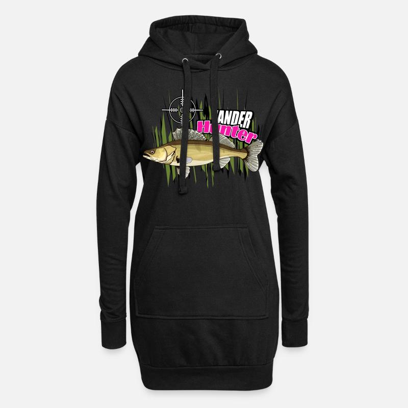 Zander Jäger - Hoodie-Kleid - Schwarz