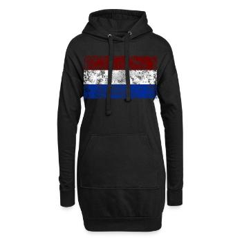 Drapeau des Pays-Bas Vintage - Sweat-shirt à capuche long Femme - noir - Devant