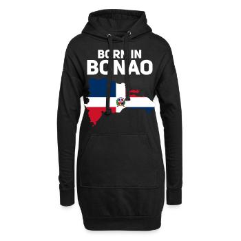 Dominikanische Republik - Hoodie-Kleid - Schwarz - Vorne