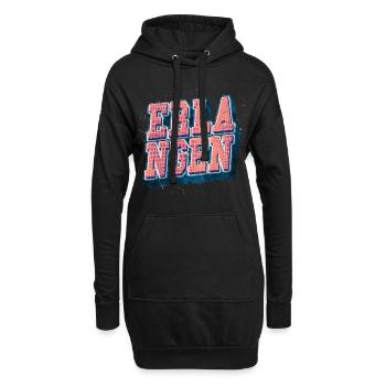 Erlangen Allemagne City Font Vintage Retro - Sweat-shirt à capuche long Femme - noir - Devant