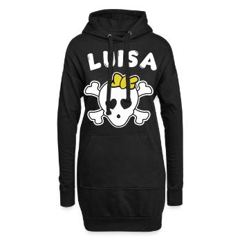 Piratin Luisa Design für Mädchen und Frauen - Hoodie-Kleid - Schwarz - Vorne