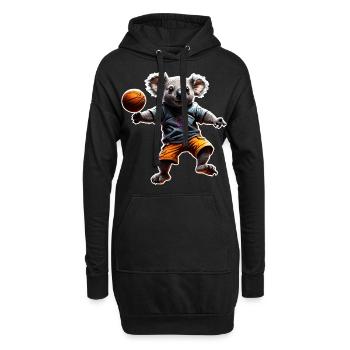 Basketball Koala - Hoodie Dress - black - Front