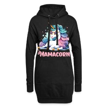Mamacorn: Magisch & Einzigartig - Hoodie-Kleid - Schwarz - Vorne