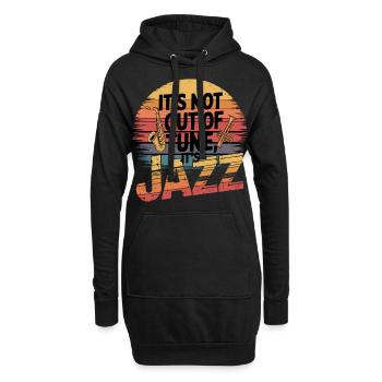 It's Not Out Of Tune, It's Jazz 5 - Hoodie-Kleid - Schwarz - Vorne