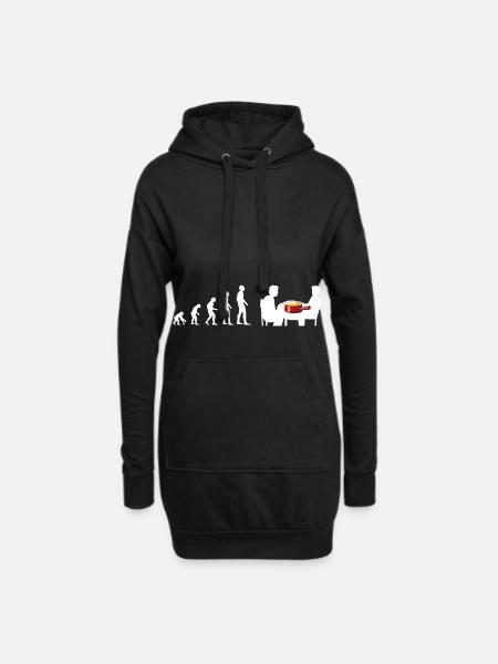 Evolution Kaese Fondue Schweiz - Hoodie-Kleid - Schwarz