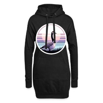 Wunderschöner Sonnenuntergang bei einer kanadischen Gans - Hoodie-Kleid - Schwarz - Vorne