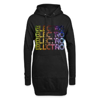 ELECTRO Music party techno Festival de cadeaux - Sweat-shirt à capuche long Femme - noir - Devant