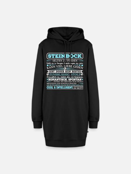 Steinbock Sternzeichen Eigenschaften - Hoodie-Kleid - Schwarz