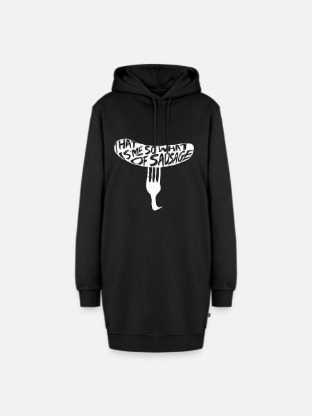 Denglisch - Hoodie-Kleid - Schwarz