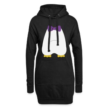 Halloween Kostüm Pinguin Tuxedo Geschenk JGA - Hoodie-Kleid - Schwarz - Vorne