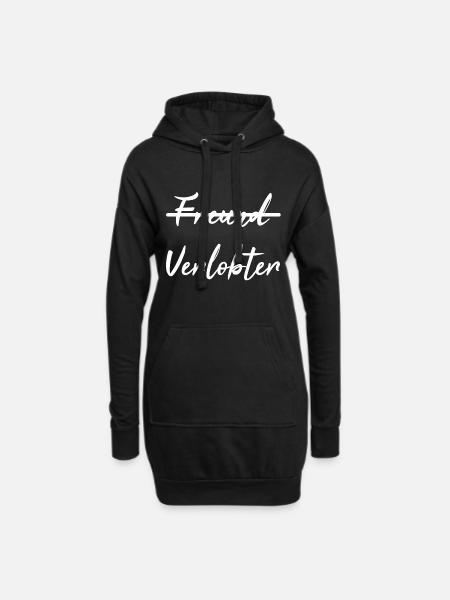 Nicht Freund, sondern Verlobter - Geschenkidee - Hoodie-Kleid - Schwarz