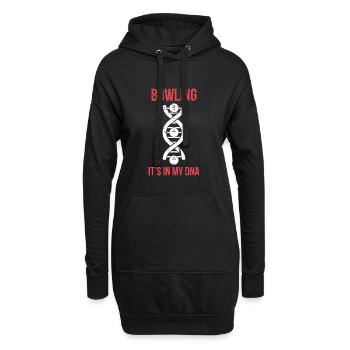 Bowling DNA bowler bowler gift - Sweat-shirt à capuche long Femme - noir - Devant