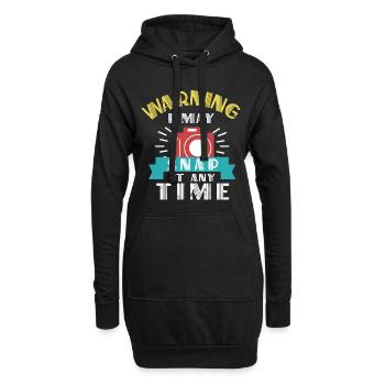 Fotograf Fotografie Fotografieren Geschenk - Hoodie-Kleid - Schwarz - Vorne