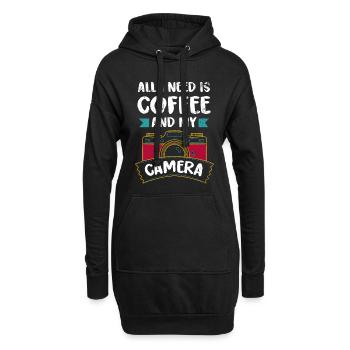 Lustig Kamera Fotografie Fotograf Geschenk - Hoodie-Kleid - Schwarz - Vorne