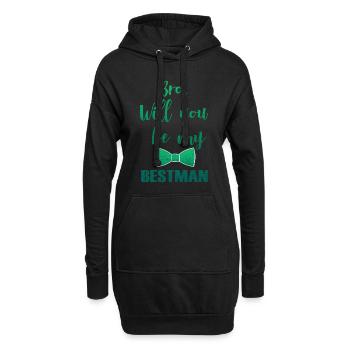 Frère du mariage marié, cadeau de mariage - Sweat-shirt à capuche long Femme - noir - Devant