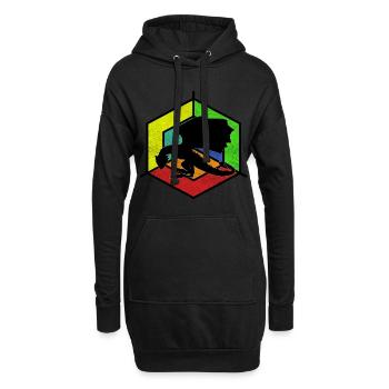 Maerchen Drache Mythologie Asien Fabelwesen Dragon - Hoodie-Kleid - Schwarz - Vorne