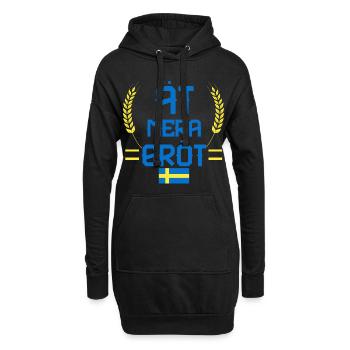 Drapeau de la Suède plus de porridge mangent de la terre - Sweat-shirt à capuche long Femme - noir - Devant