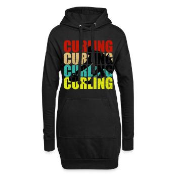 Curling - Hoodie-Kleid - Schwarz - Vorne