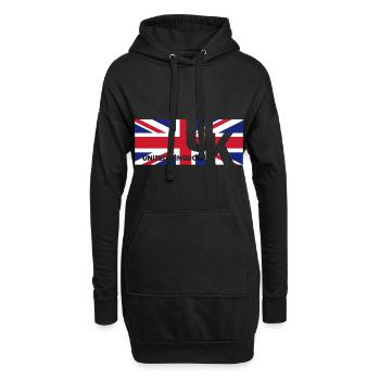 Drapeau anglais drapeau cadeau anglais - Sweat-shirt à capuche long Femme - noir - Devant