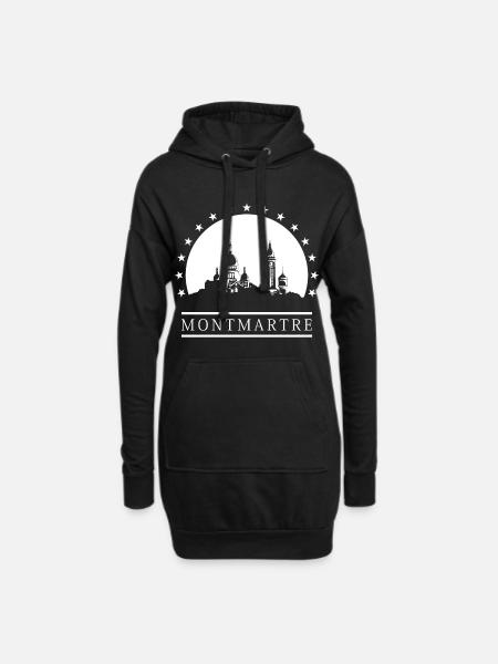 MONTMARTRE T-Shirt - Hoodie-Kleid - Schwarz