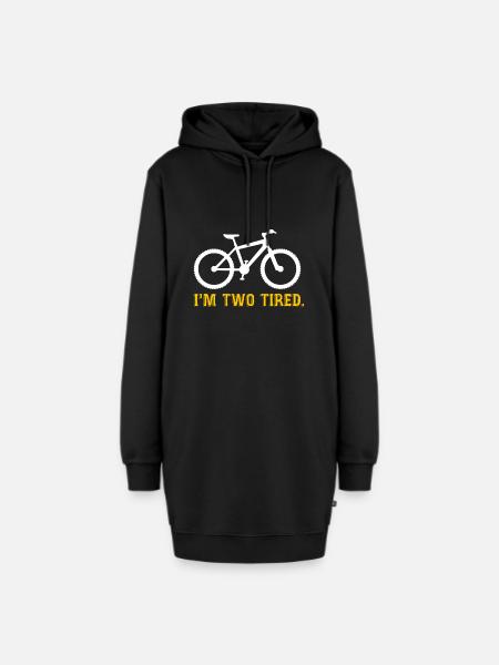 Fahrrad - Hoodie-Kleid - Schwarz