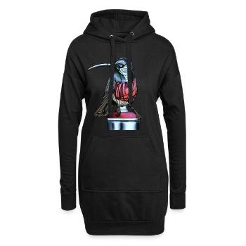 Vogel auf Spraydose - Hoodie-Kleid - Schwarz - Vorne