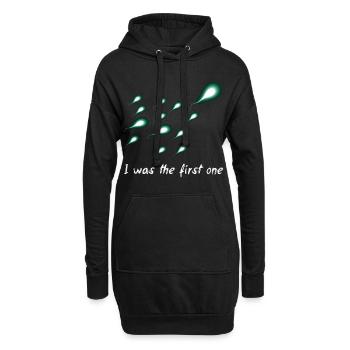 Ich war der erste - Spermie Sperma Geschenk Idee - Hoodie-Kleid - Schwarz - Vorne