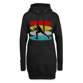 Tennis match tennis tennis tennis - Sweat-shirt à capuche long Femme - noir - Devant