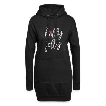 Holly Jolly Noël Noël - Sweat-shirt à capuche long Femme - noir - Devant