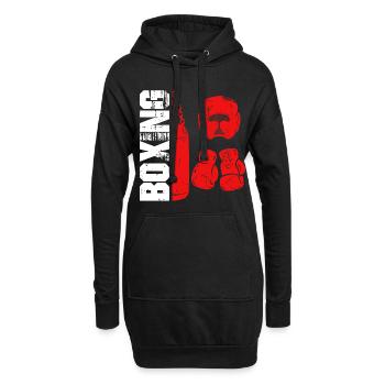 Boxe sport sparring hobby boxe gant sac de boxe - Sweat-shirt à capuche long Femme - noir - Devant