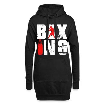 Boxen Hobby Sparring Boxsack Boxkampf Handschuhe - Hoodie-Kleid - Schwarz - Vorne