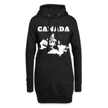 Kanada Elch Moose Form - Hoodie-Kleid - Schwarz - Vorne