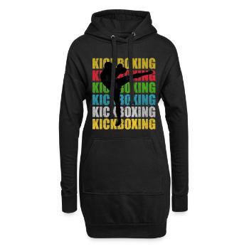 Kickboxen Kickboxer Kickboxing - Hoodie-Kleid - Schwarz - Vorne
