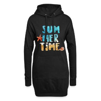 Urlaub - Hoodie-Kleid - Schwarz - Vorne