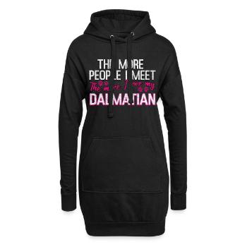 Dalmatiner - Hoodie-Kleid - Schwarz - Vorne