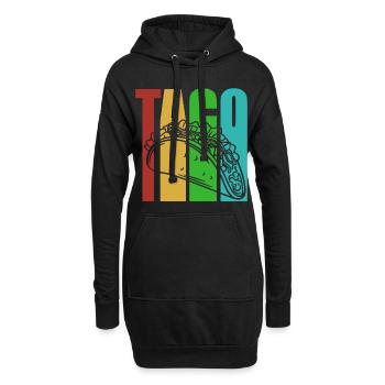 Taco - Hoodie-Kleid - Schwarz - Vorne