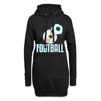 Street Soccer Footballer Jeu De Football Cadeau - Sweat-shirt à capuche long Femme - noir - Devant
