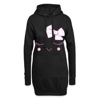 Kinder - Hoodie-Kleid - Schwarz - Vorne