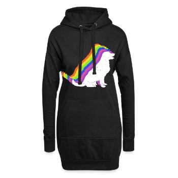 Labrador dog pet colorful four-legged master - Hoodie Dress - black - Front