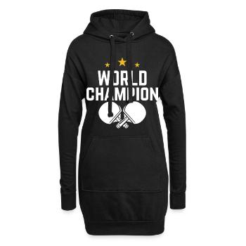 Tennis de table tennis de table - Sweat-shirt à capuche long Femme - noir - Devant