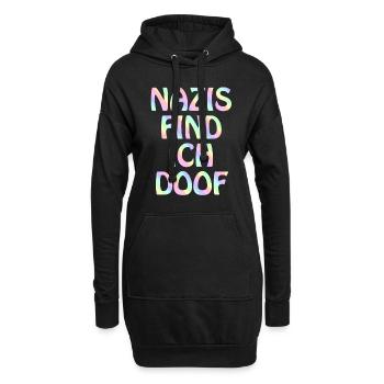 Dire NON au racisme Contre la politique nazie Cadeau - Sweat-shirt à capuche long Femme - noir - Devant